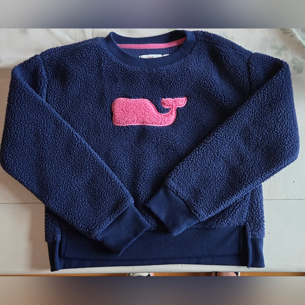 Vineyard Vines Fleece With Pink Whale Logo